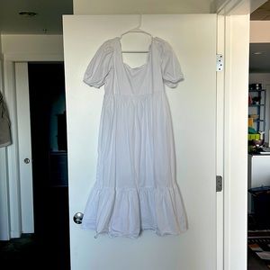 Oak and fort PUFF SLEEVE TIERED DRESS